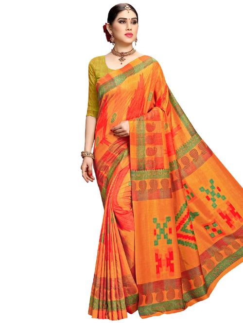 abstract tussar saree with blouse - 17361737 - Very Small Image - 1