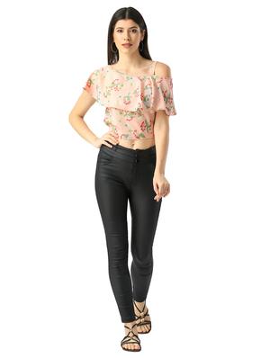 single shoulder floral top - 17361824 - Standard Image - 4