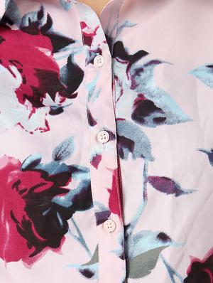 tie front floral top - 17361828 - Standard Image - 5