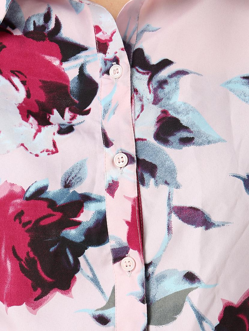 tie front floral top - 17361828 - Zoom Image - 5