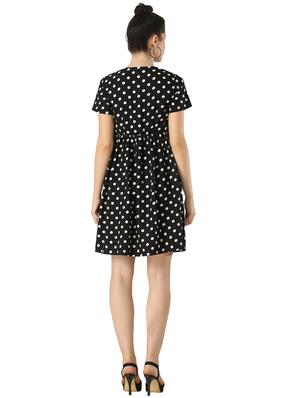 round neck polka dot dress - 17361863 - Standard Image - 3