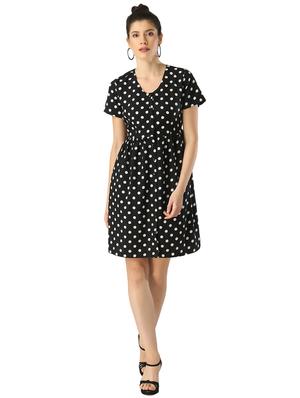 round neck polka dot dress - 17361863 - Standard Image - 4