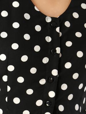 round neck polka dot dress - 17361863 - Standard Image - 5