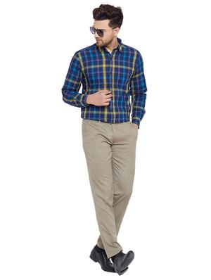 navy blue checkered formal shirt - 17361870 - Standard Image - 4