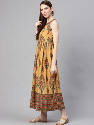 halter neck printed a-line dress - 17361911 - Standard Image - 2