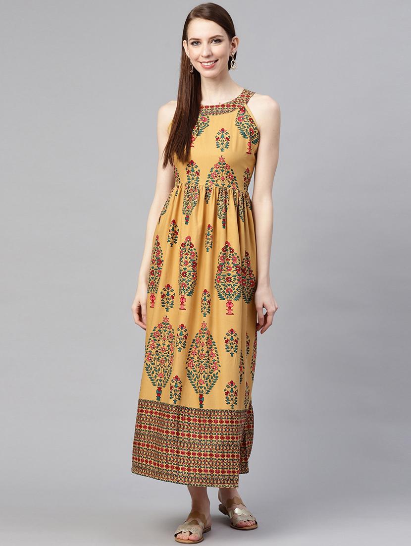 halter neck printed a-line dress - 17361911 - Zoom Image - 1
