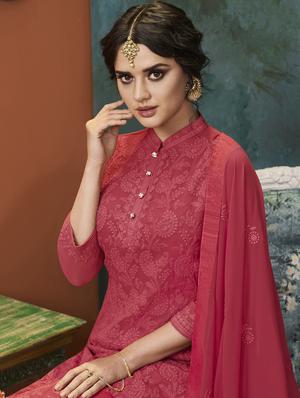 tonal embroidered suit set - 17362749 - Standard Image - 2
