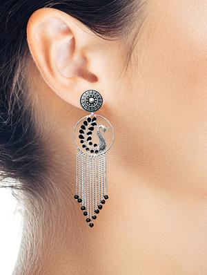 black brass drop earring - 17363061 - Standard Image - 3
