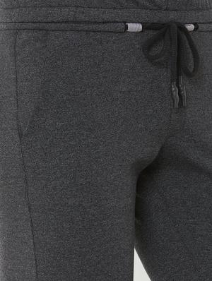 black solid flat front casual trouser - 17363065 - Standard Image - 5