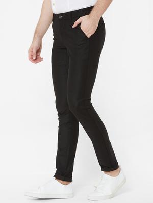 black solid chinos - 17363076 - Standard Image - 2