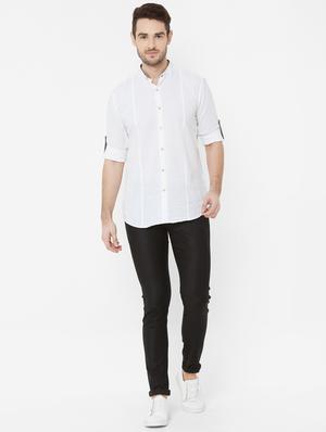 black solid chinos - 17363076 - Standard Image - 4