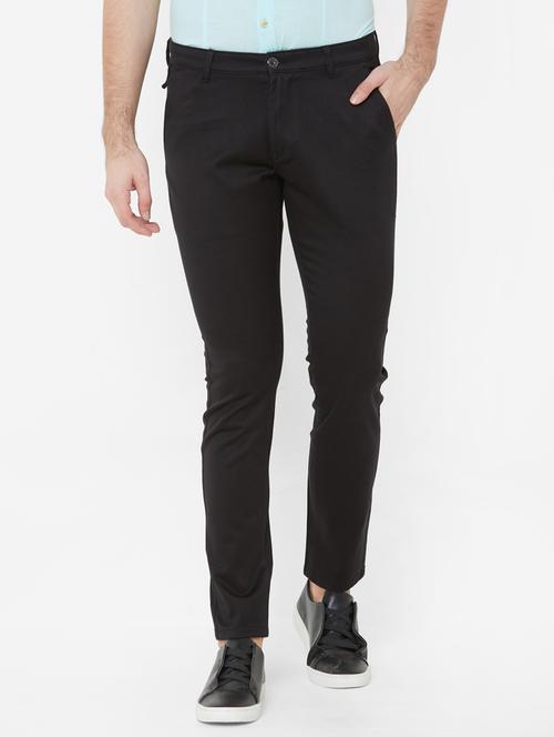 black solid chinos - 17363094 - Standard Image - 1