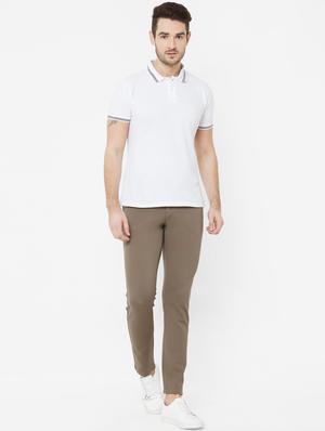 brown solid chinos - 17363126 - Standard Image - 4