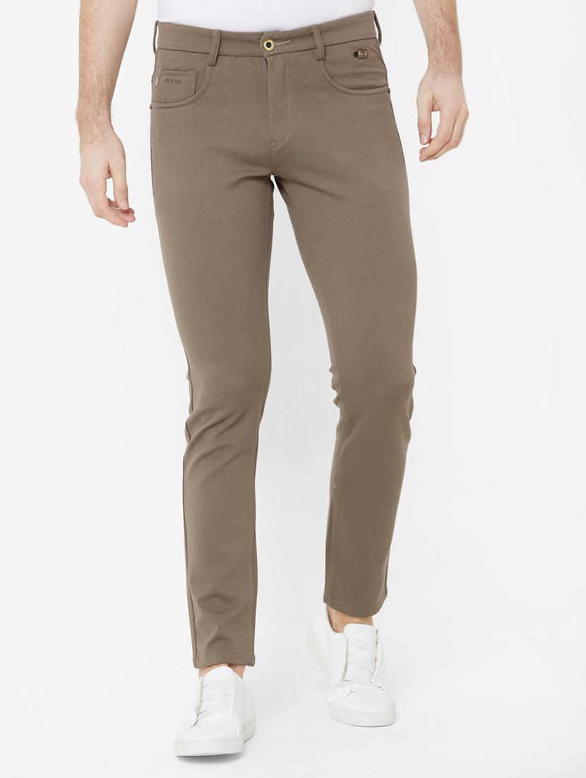 brown solid chinos - 17363126 - Zoom Image - 1