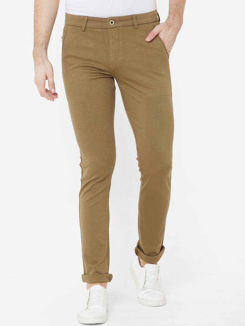 brown solid chinos - 17363133 - Zoom Image - 1