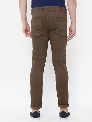 brown solid chinos - 17363143 - Standard Image - 3