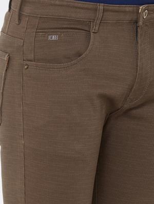 brown solid chinos - 17363143 - Standard Image - 5