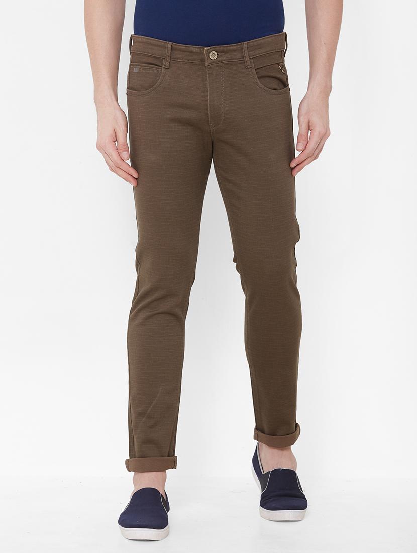 brown solid chinos - 17363143 - Zoom Image - 1