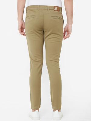 khaki solid chinos - 17363147 - Standard Image - 3