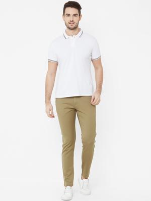 khaki solid chinos - 17363147 - Standard Image - 4