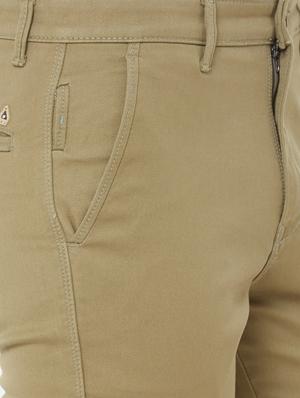 khaki solid chinos - 17363147 - Standard Image - 5