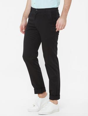 black solid chinos - 17363166 - Standard Image - 2