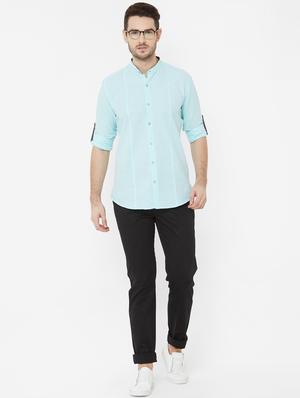 black solid chinos - 17363166 - Standard Image - 4