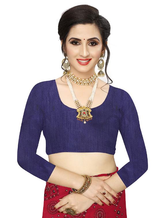 maroon printed saree with blouse - 17363507 - Zoom Image - 3