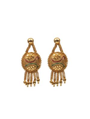 gold brass bangle with earring - 17363550 - Standard Image - 2