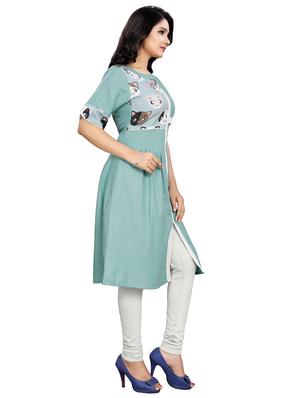 printed a-line kurta - 17363570 - Standard Image - 2