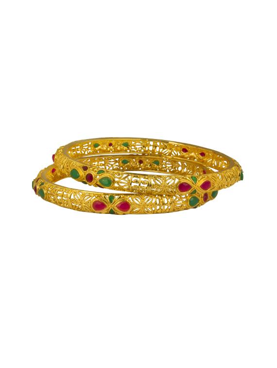 gold tone plated bangle - 17363587 - Zoom Image - 2