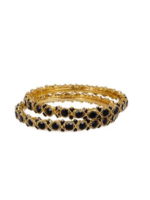 black gold plated bangle - 17363588 - Standard Image - 3