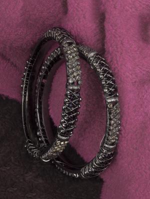 silver plated bangle - 17363589 - Standard Image - 3