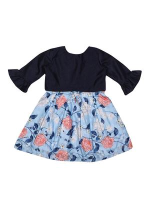 blue printed frock - 17363693 - Standard Image - 2