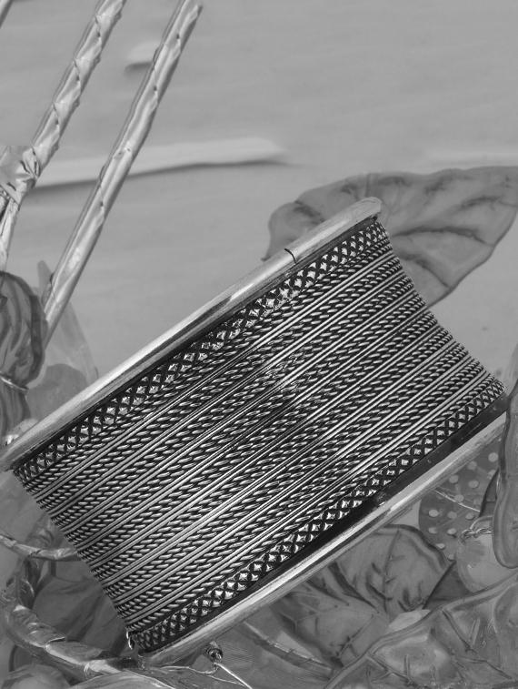 silver plated cuffs bracelet - 17363856 - Zoom Image - 2