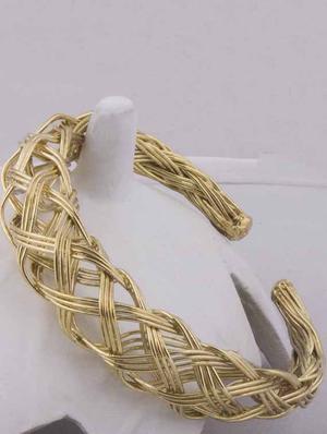 gold brass cuffs bracelet - 17363859 - Standard Image - 3