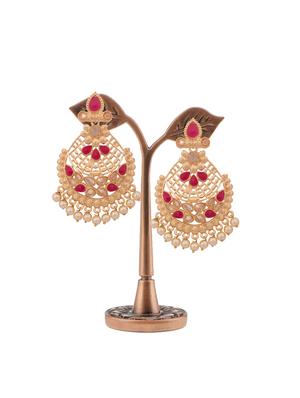 gold plated chandellier earring - 17363883 - Standard Image - 3
