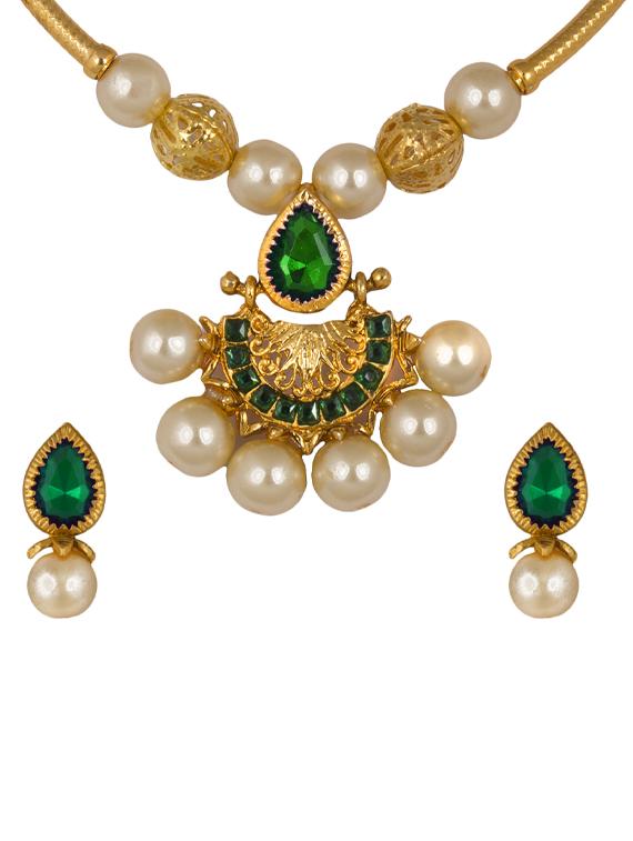 gold plated necklaces and earring - 17363929 - Zoom Image - 2