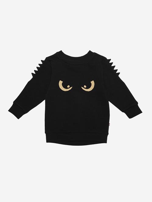 black cotton sweatshirt - 17363976 - Standard Image - 1