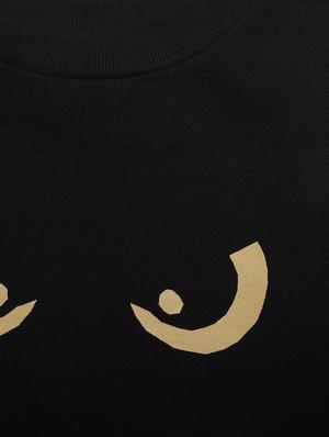 black cotton sweatshirt - 17363976 - Standard Image - 3
