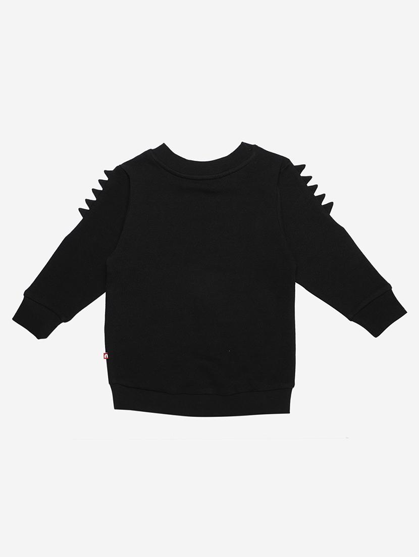 black cotton sweatshirt - 17363976 - Zoom Image - 2