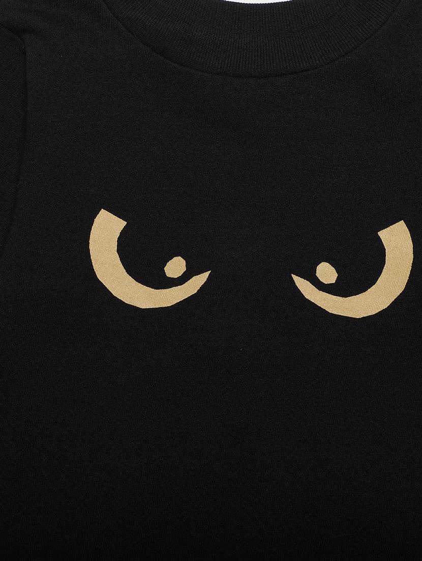 black cotton sweatshirt - 17363976 - Zoom Image - 4