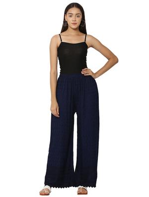 high rise embroidered palazzo - 17364113 - Standard Image - 4