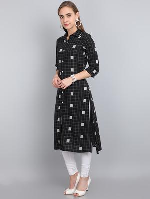 printed straight kurta - 17364181 - Standard Image - 2