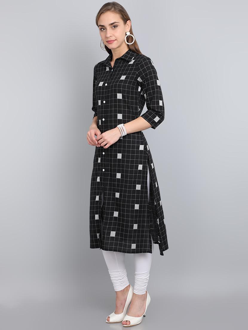 printed straight kurta - 17364181 - Zoom Image - 2