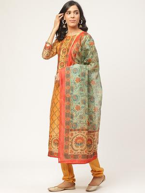 printed unstitched suit - 17364224 - Standard Image - 2