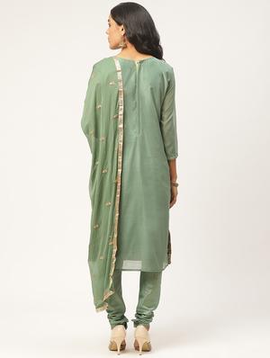 embroidered unstitched suit - 17364226 - Standard Image - 3