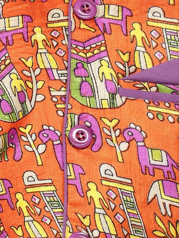 purple cotton kurta set - 17366142 - Zoom Image - 4