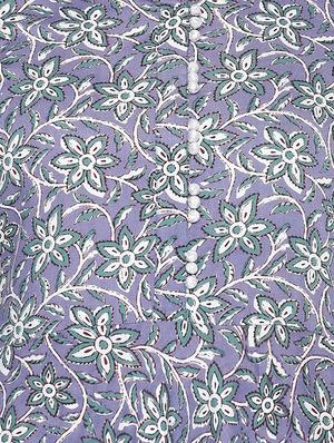floral print flared kurta - 17367124 - Standard Image - 4