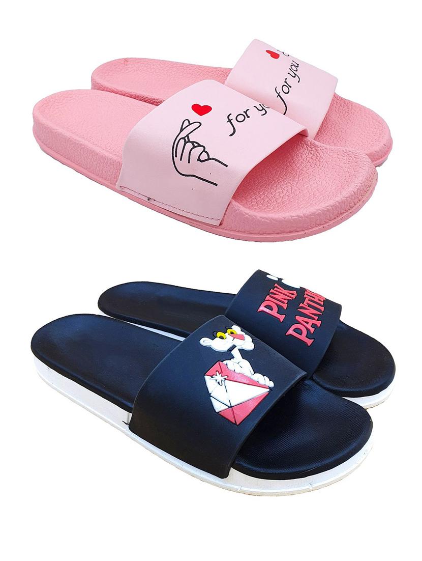 multi colored pvc flip flops - 17367266 - Zoom Image - 1